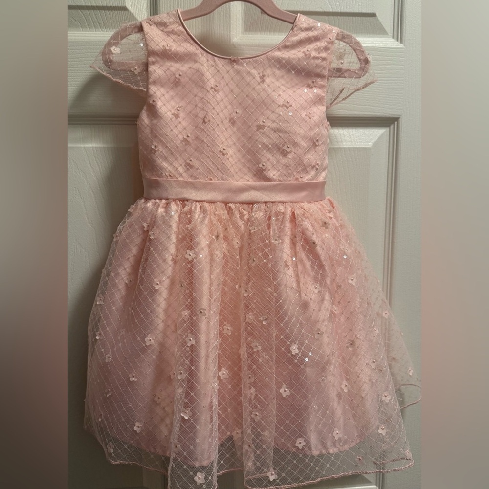 Jessica Simpson Pink Sequin Kids Dress